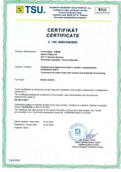 Certifikát EN 303-5 18DPA 
