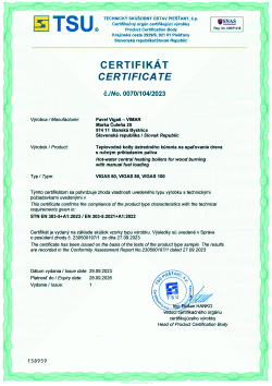 Certifikát EN 303-5 60-100 
